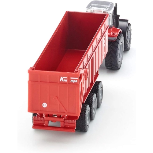 Traktor Massey Ferguson z przyczepą model metalowy SIKU S1844